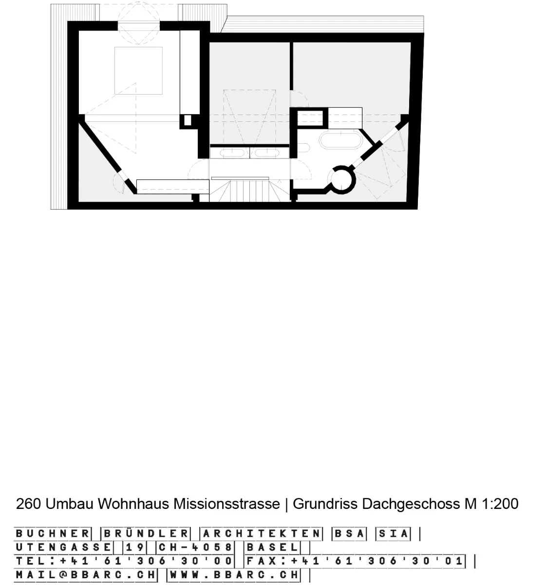 Grundriss Dachgeschoss, Grafik