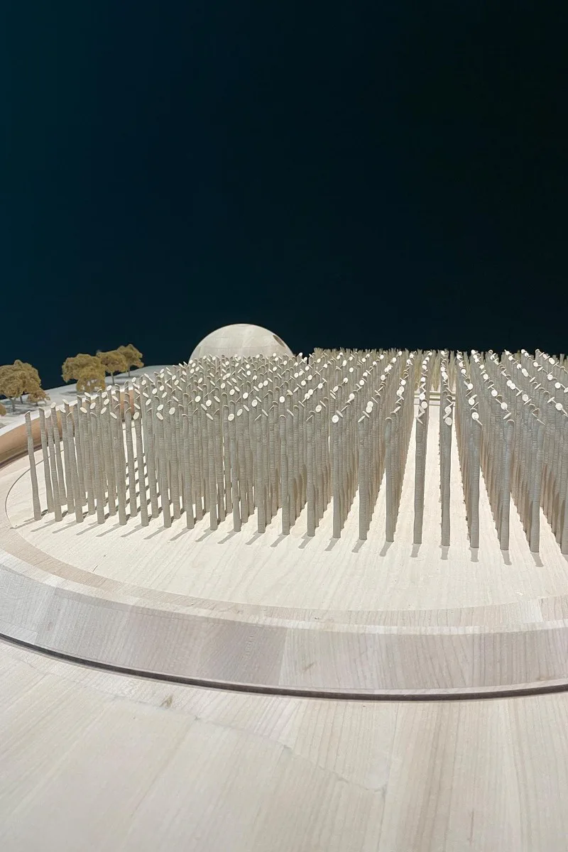 Detaillierte Holzmodelle in David Adjayes Future Lab