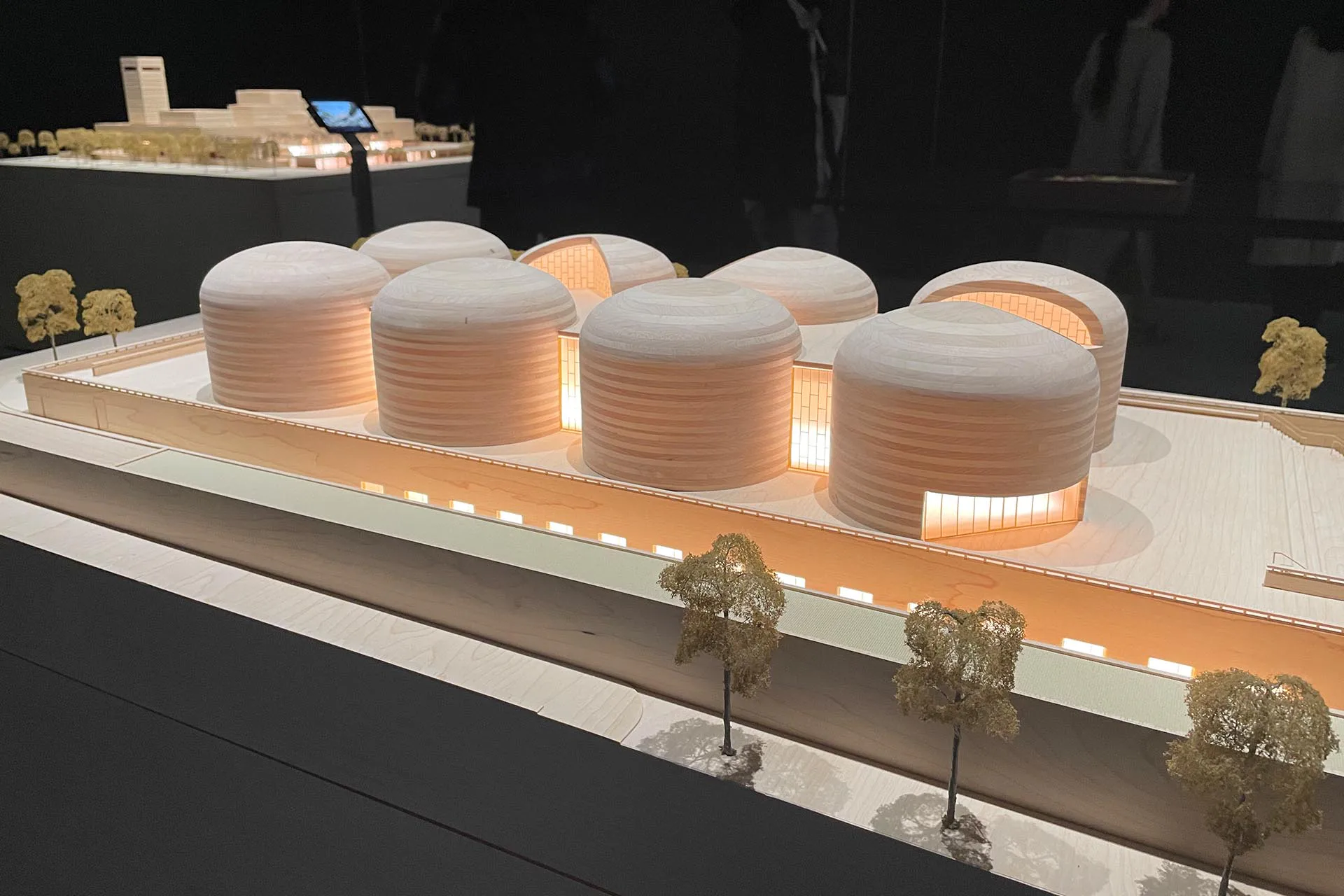 Detaillierte Holzmodelle in David Adjayes Future Lab