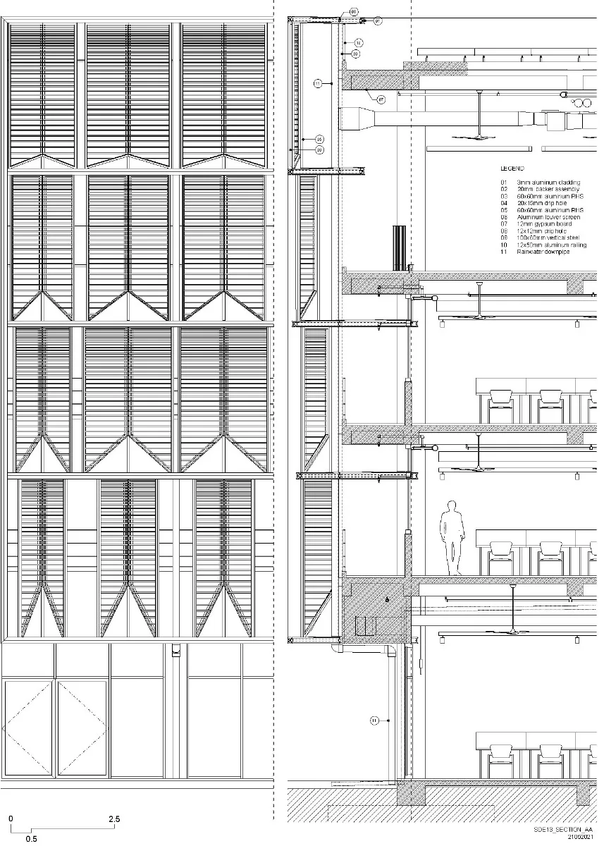Schnitt Fassade, Grafik