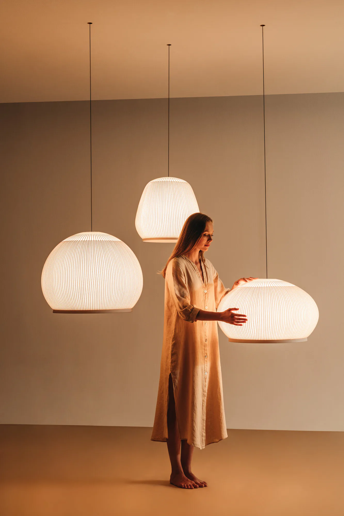 Vibia Leuchtenserie Knit entworfen von Maike Harde.