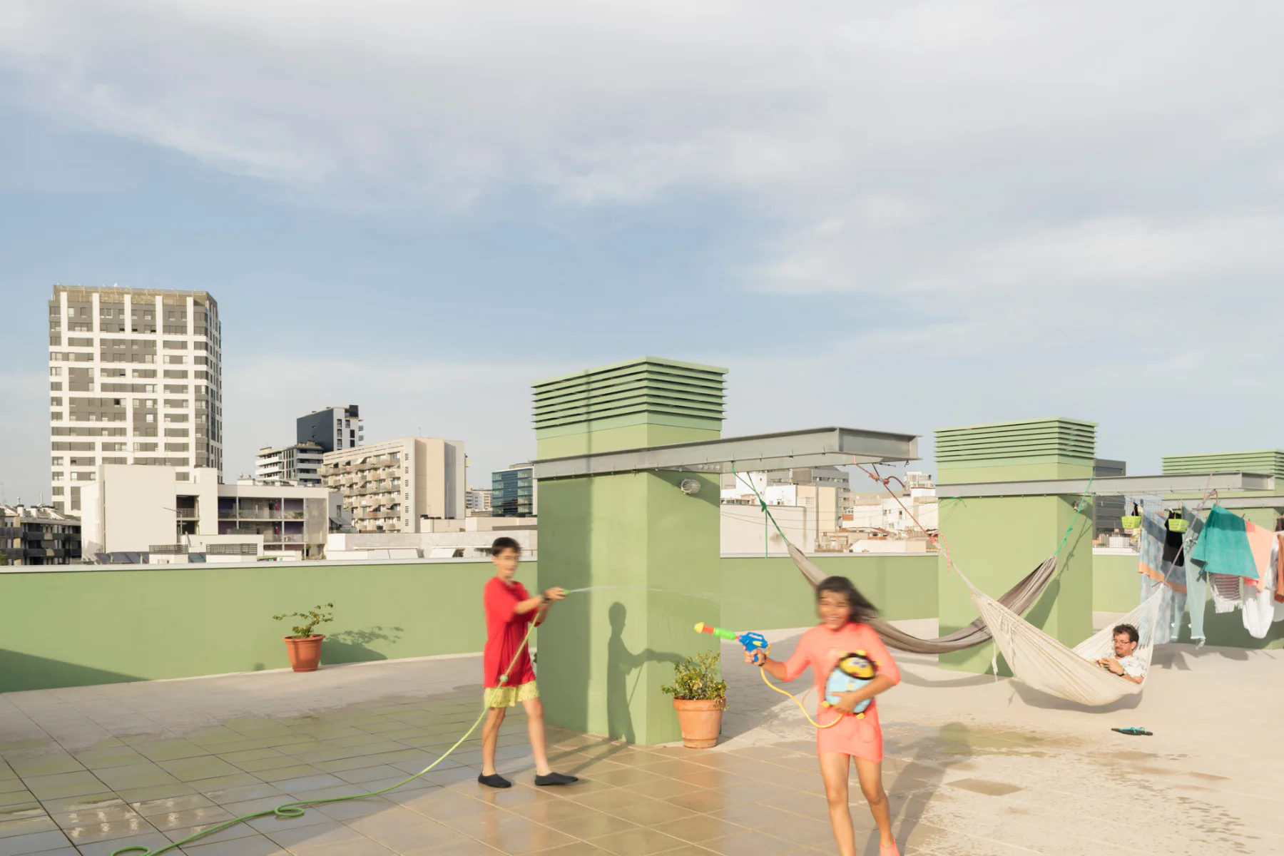 Auf dem Dach von La Balma in Barcelona, Architektur: Lacol