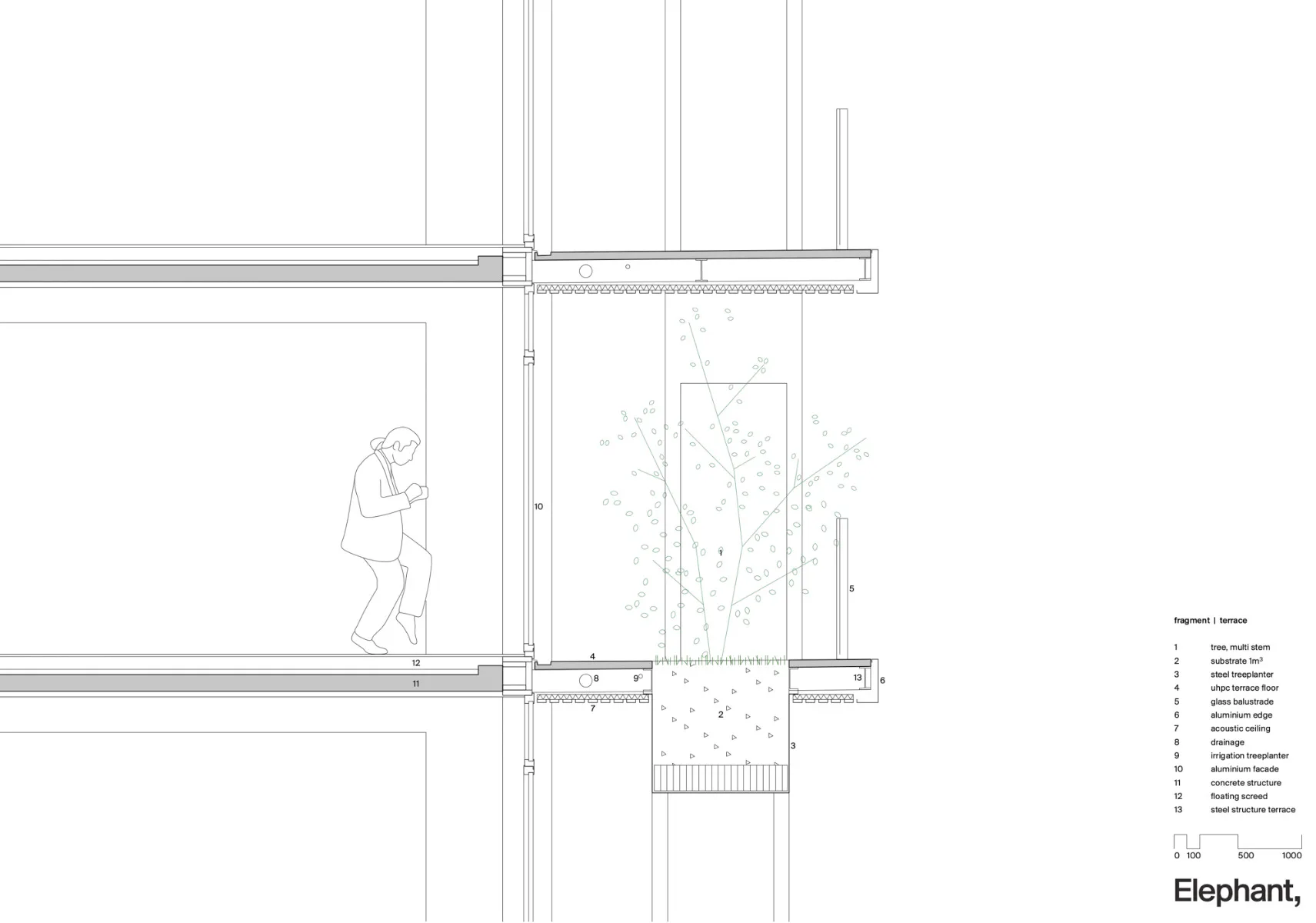 Fragment – Terrasse, Grafik