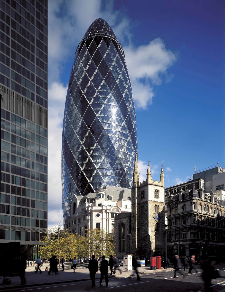 30 St Mary Axe in London, 1999