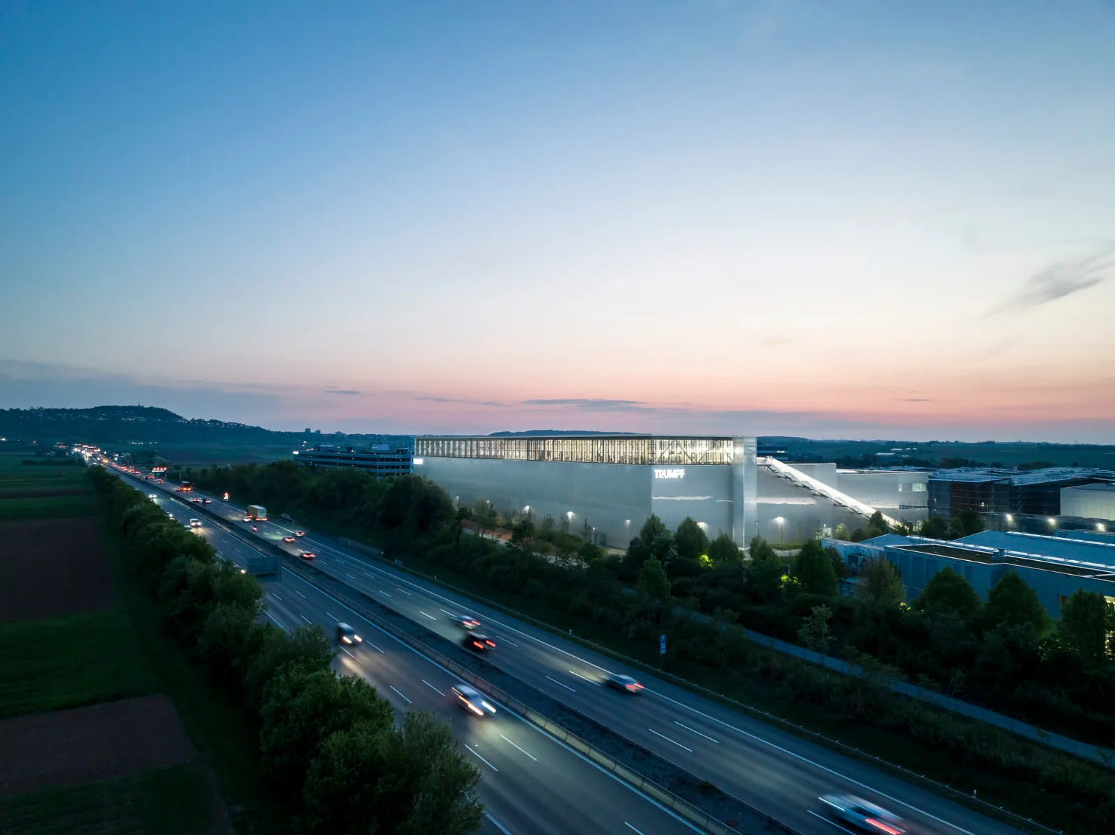 Das Industrieareal liegt in Ditzingen im Nordwesten von Stuttgart direkt an der A81.