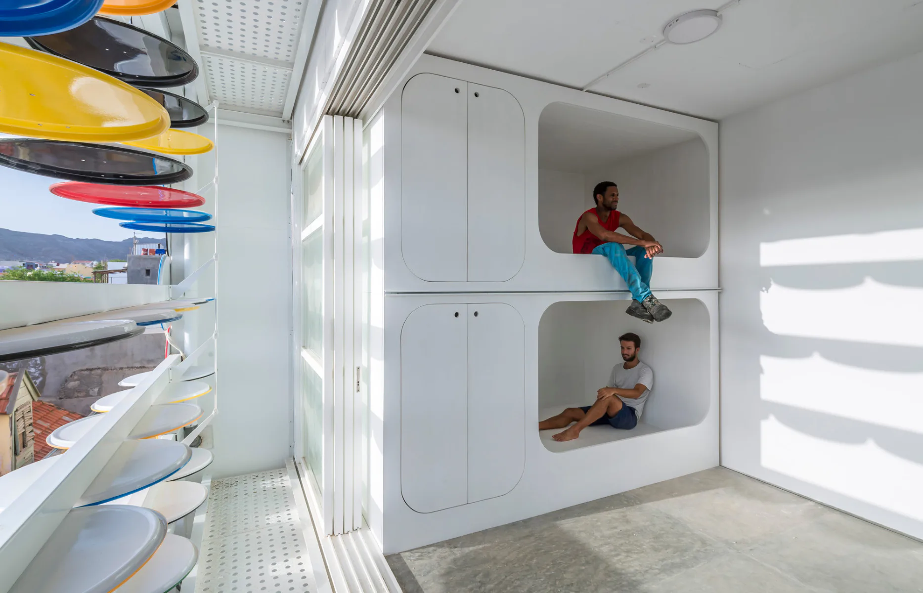 Gästezimmer mit zwei Stockbetten