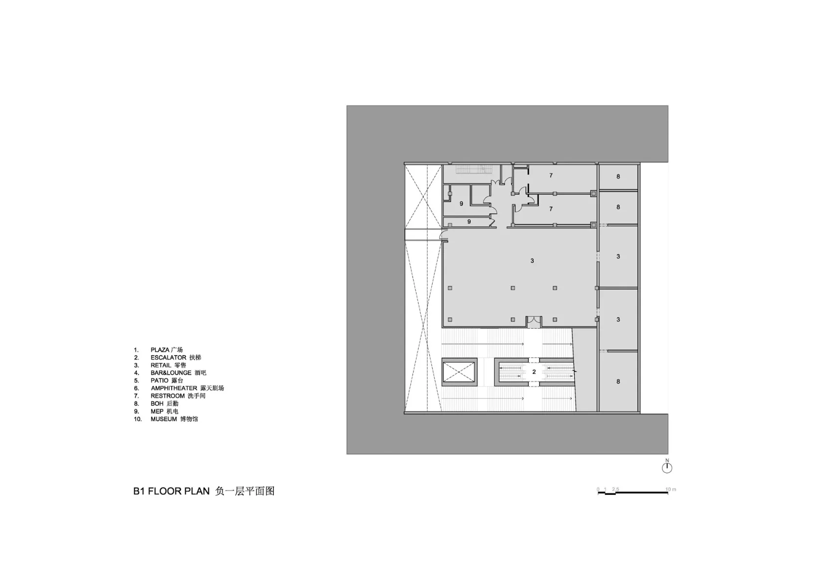 Grundriss UG 1, Grafik