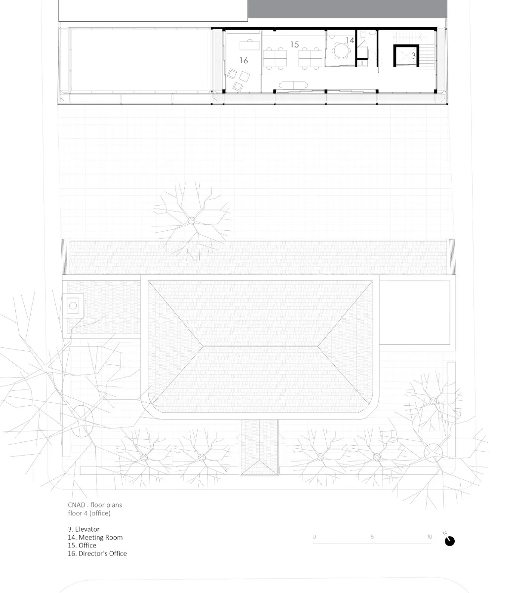 Grundriss 4. OG (Büro), Grafik