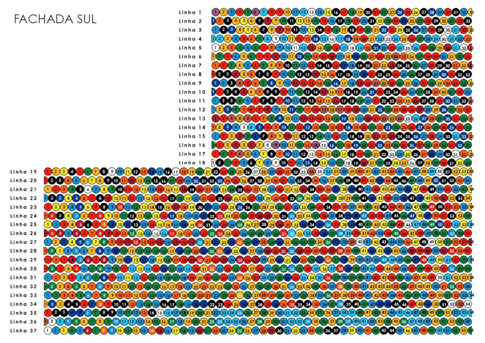 Farbschema Südfassade, Grafik
