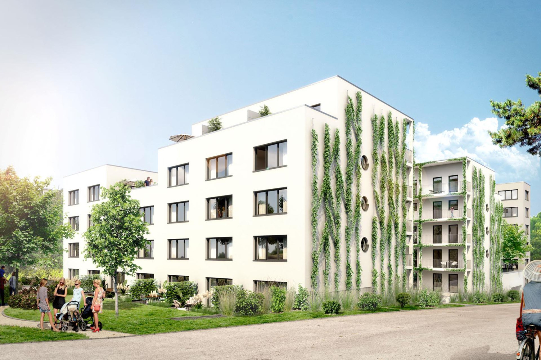 Fassadenbegrünung Greencable von Carl Stahl ARC