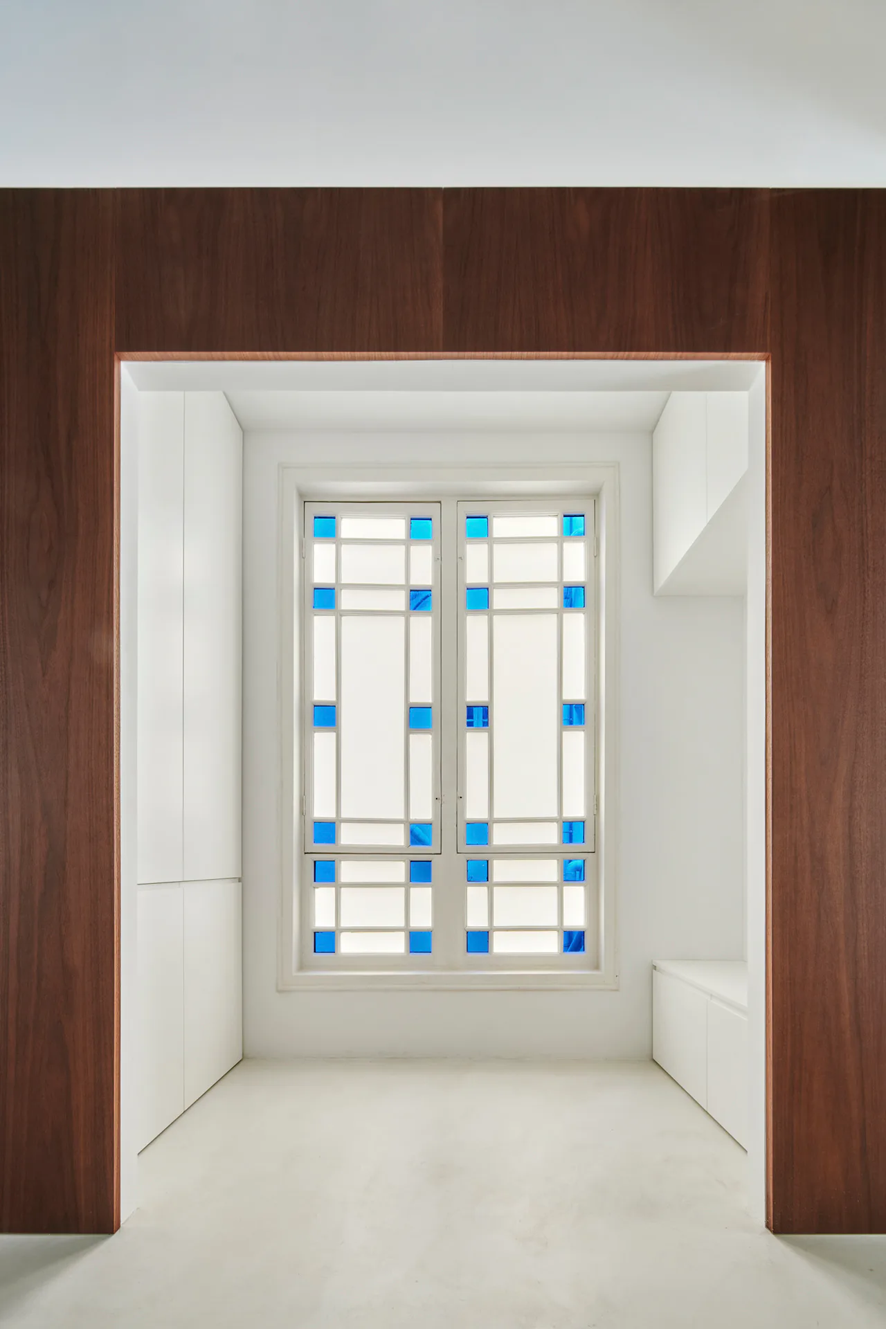 Fenster mit Ornamentgläsern