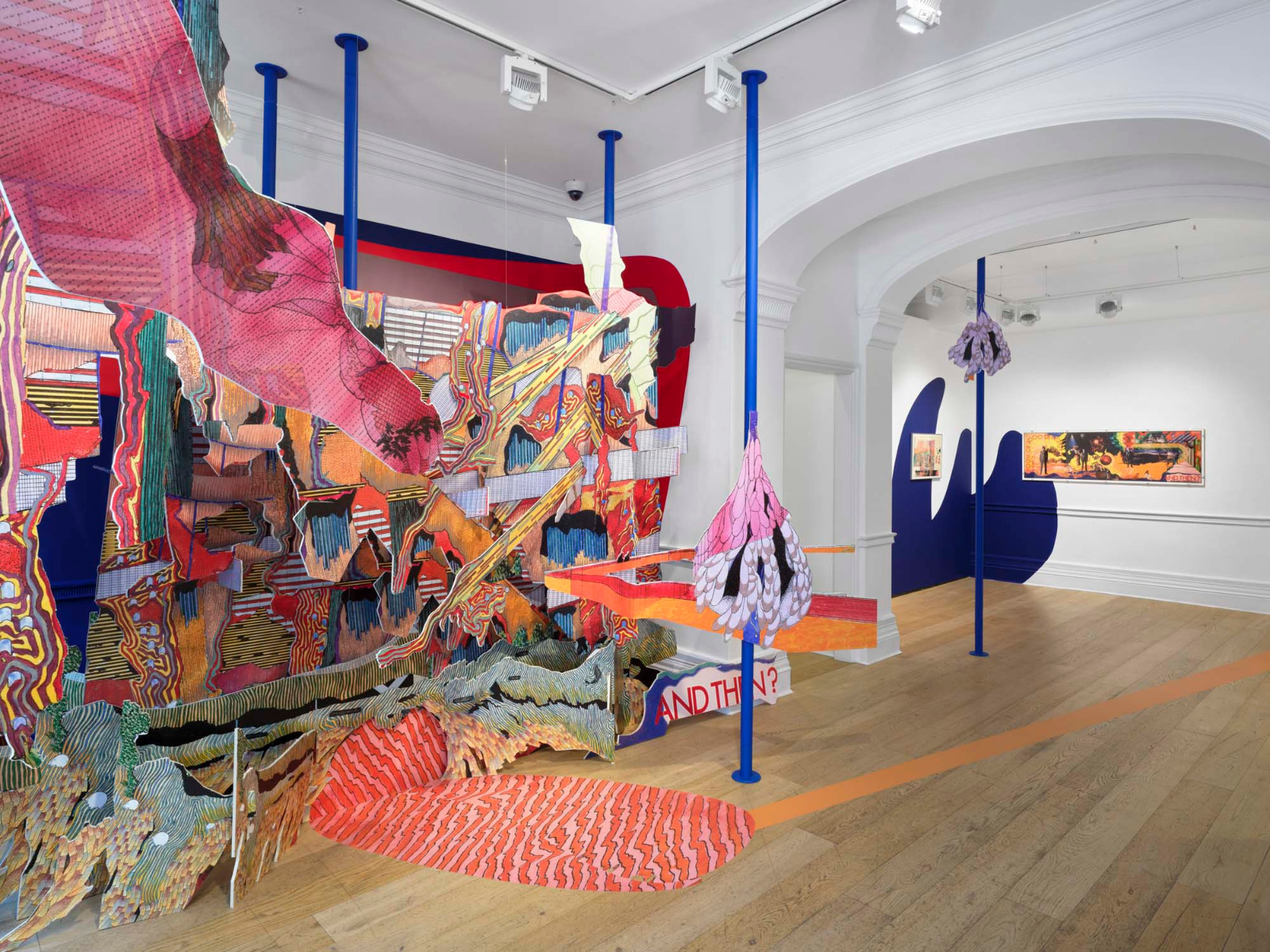 Installationsansicht: Peter Cook, Cities, Richard Saltoun Gallery London, 2023, Mit freundlicher Genehmigung der Richard Saltoun Gallery London und Rom
