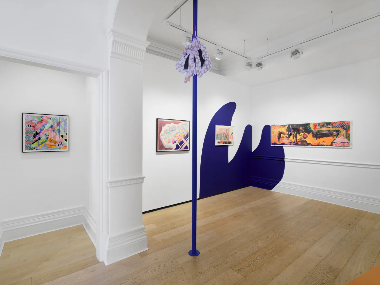 Installationsansicht: Peter Cook, Cities, Richard Saltoun Gallery London, 2023, Mit freundlicher Genehmigung der Richard Saltoun Gallery London und Rom