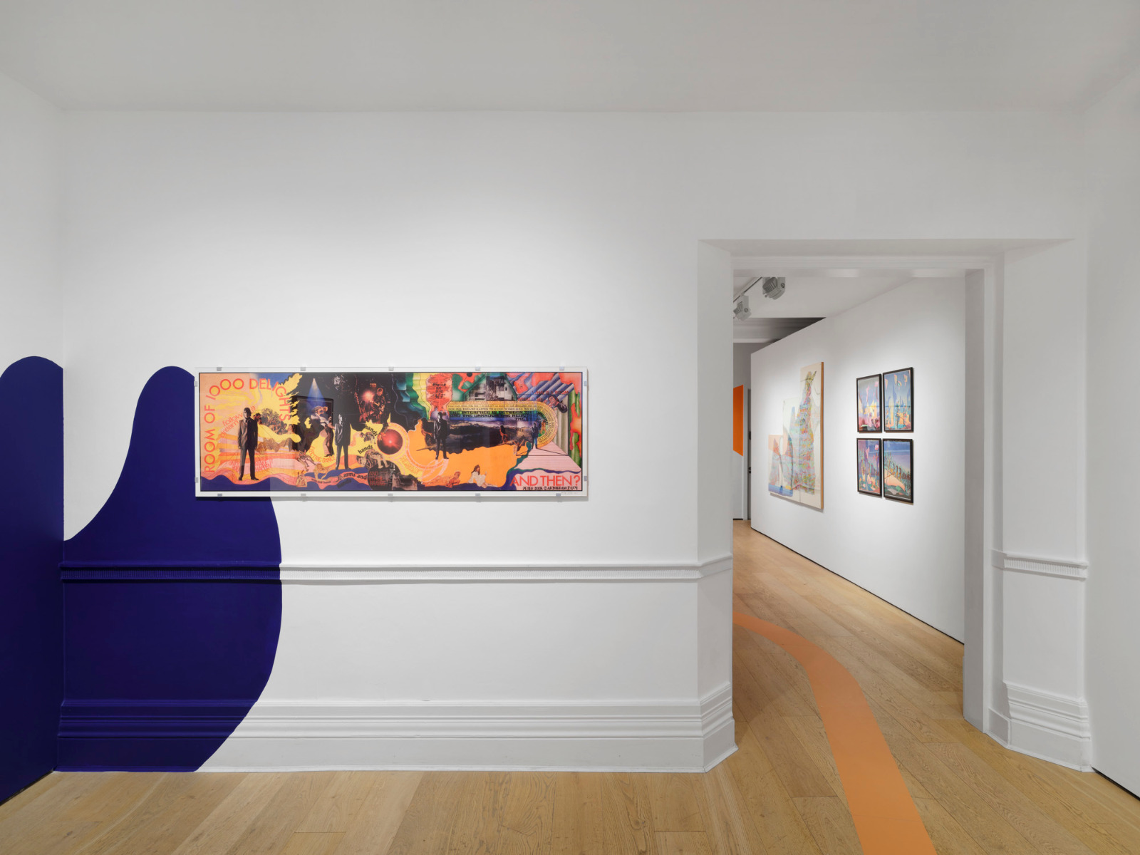 Installationsansicht: Peter Cook, Cities, Richard Saltoun Gallery London, 2023, Mit freundlicher Genehmigung der Richard Saltoun Gallery London und Rom
