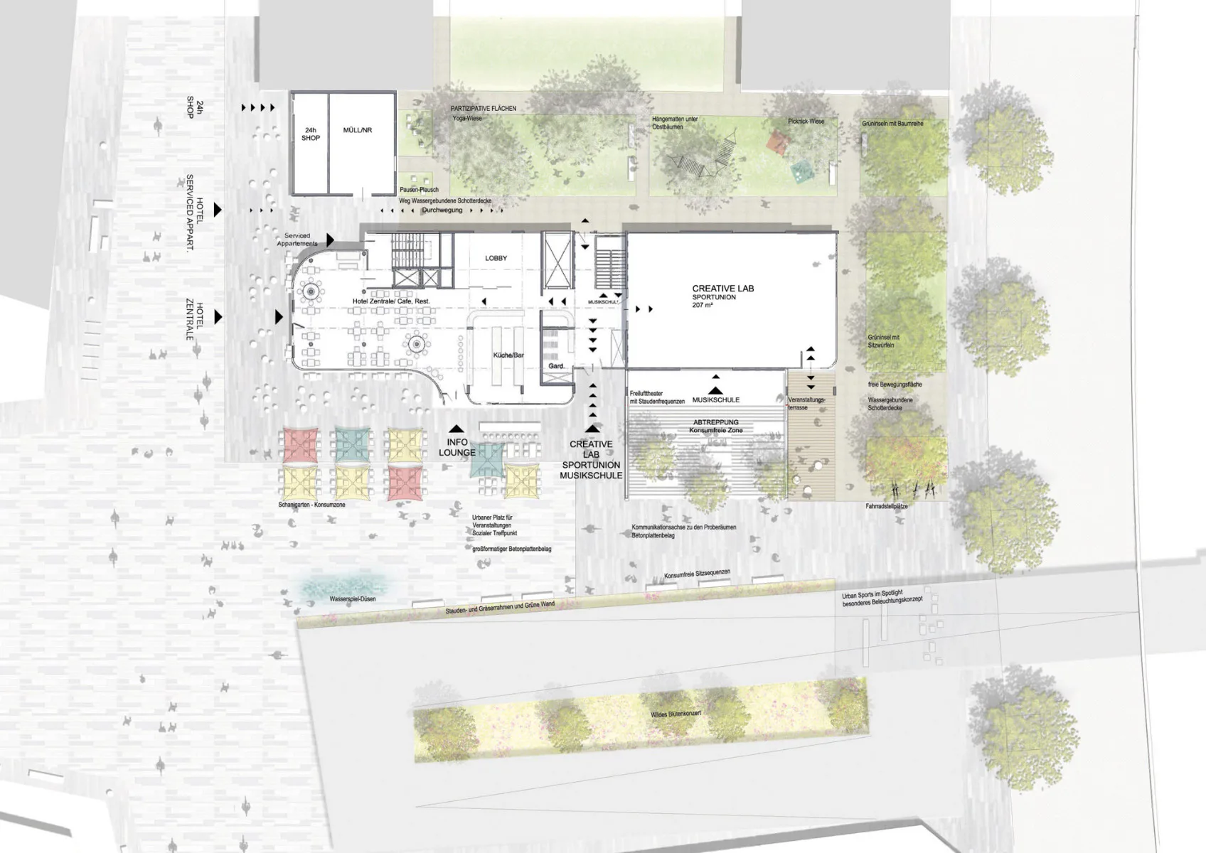 Grundriss EG, Grafik