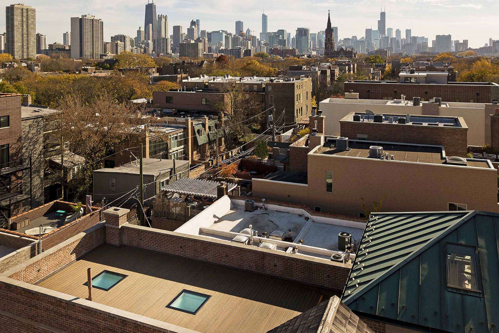 Begehbare Dachfenster für Wohnhaus in Chicago