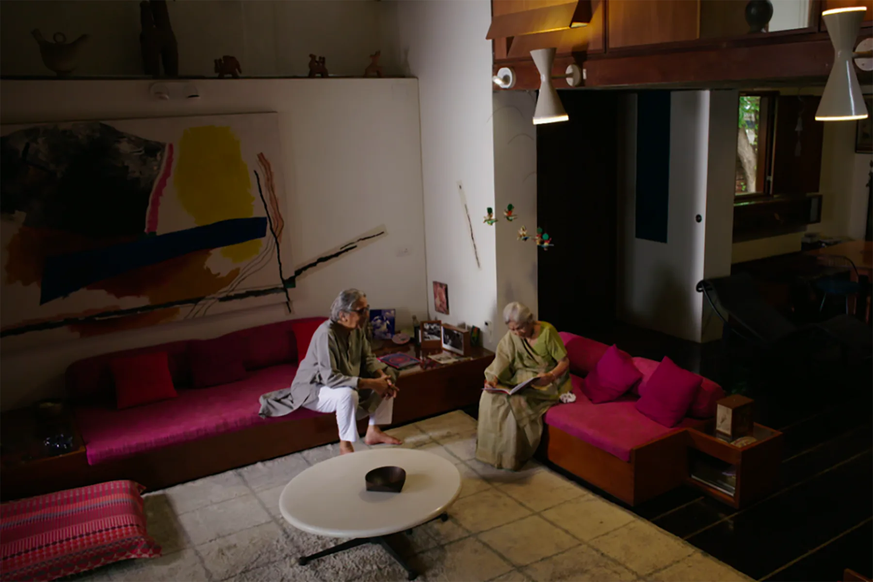 Im Gespräch mit Balkrishna Vithaldas Doshi.
