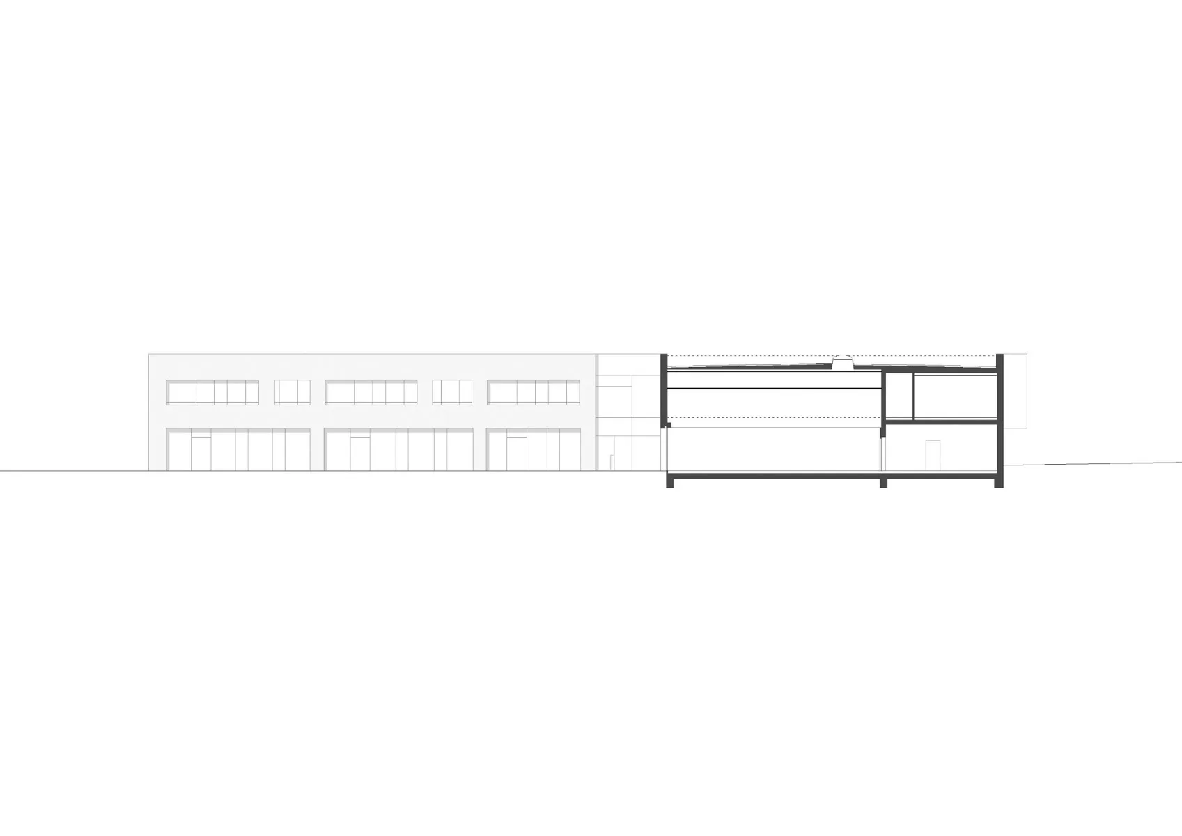 Schnitt Turnhalle, Grafik