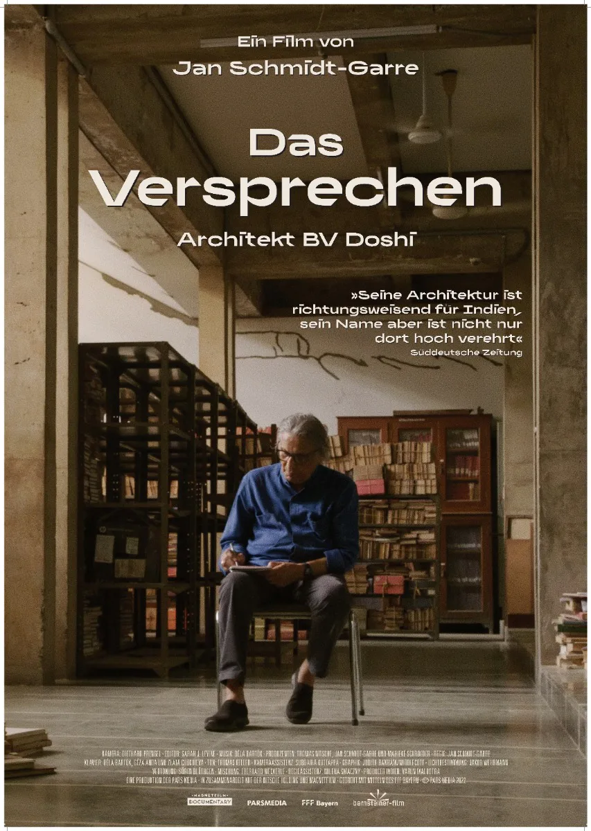 Plakat zum neuen Film über Architekt BV Doshi