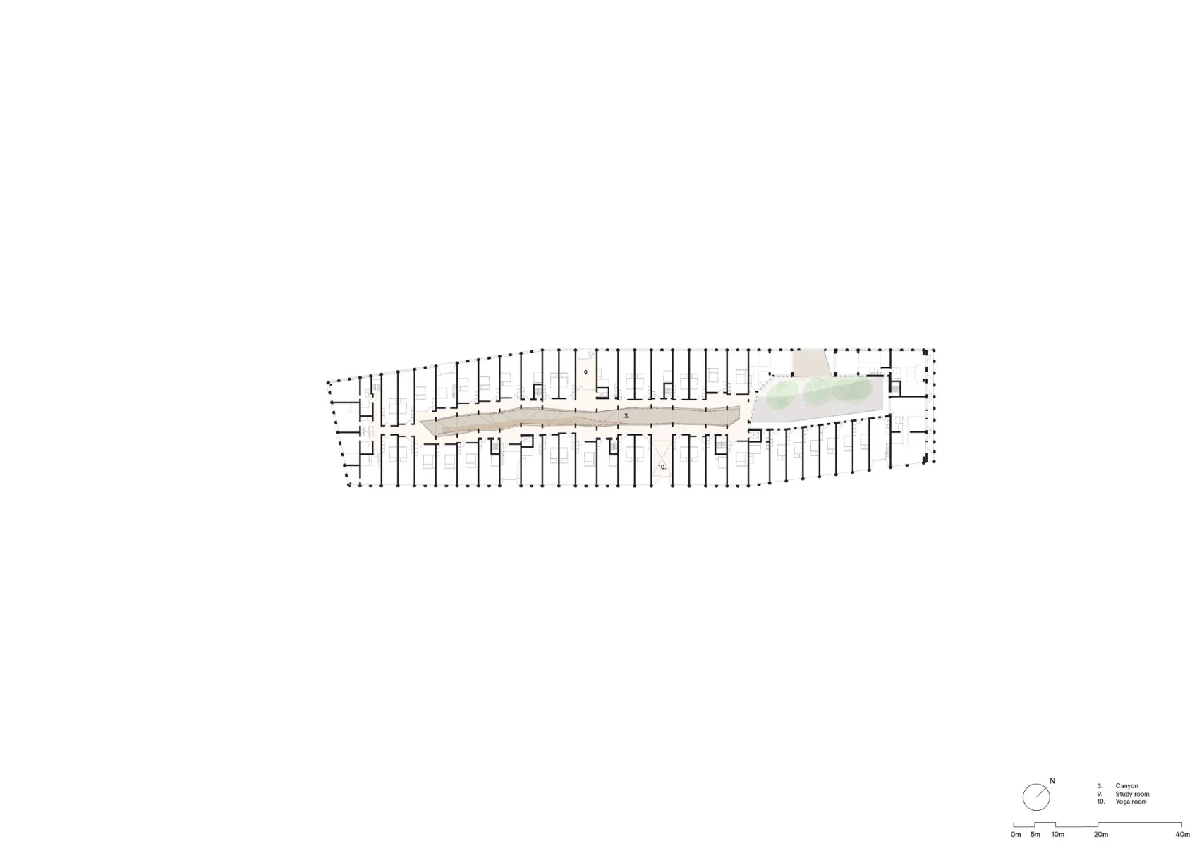 Grundriss drittes Obergeschoss, Grafik