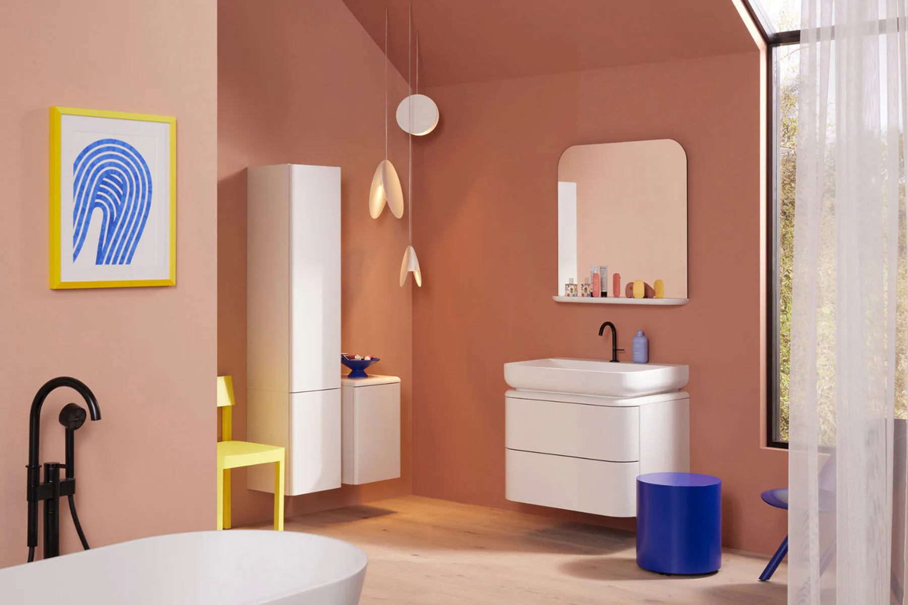 Abgerundete Fronten und eine individuelle Farbpalette charakterisieren die Kollektion.