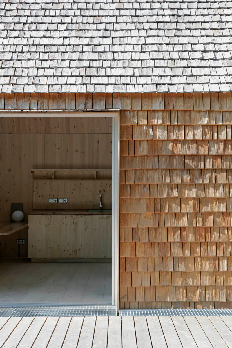 Als besonderen Anspruch an das nachhaltige Bauen wurde das Tiny House weitestgehend in sortenreiner Bauweise realisiert.