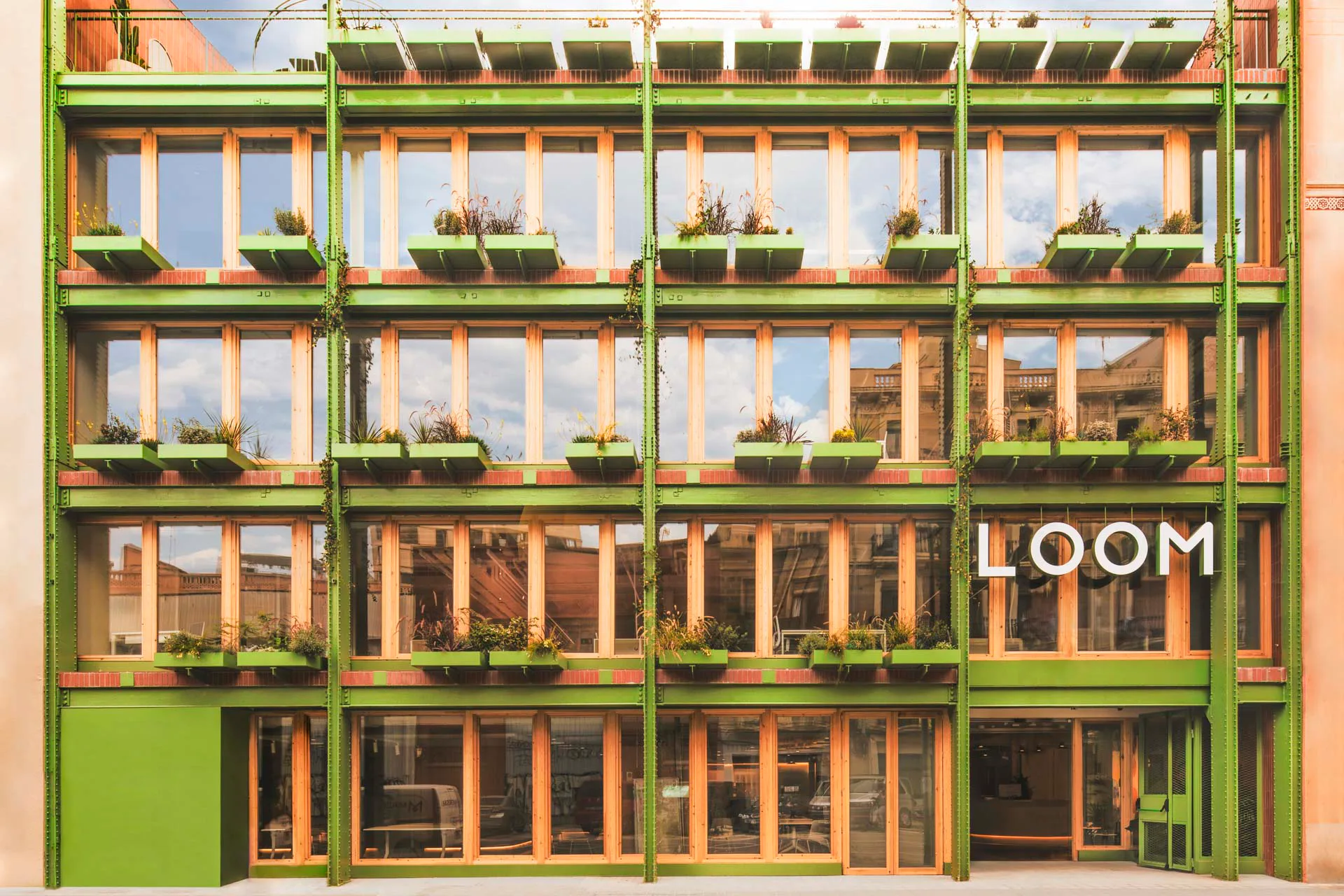 Die neue Fassade des Bürogebäudes