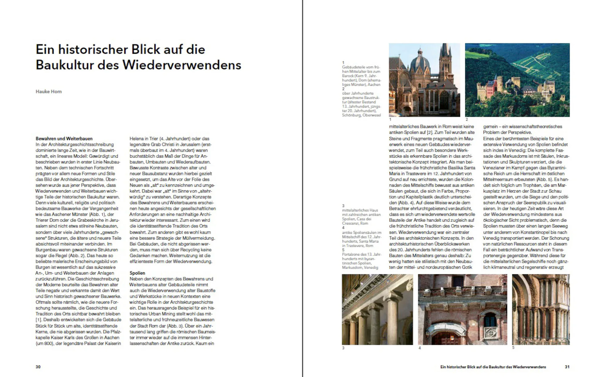 Blick ins Buch: Ein historischer Blick auf die Baukultur des Wiederverwendes, Hauke Horn