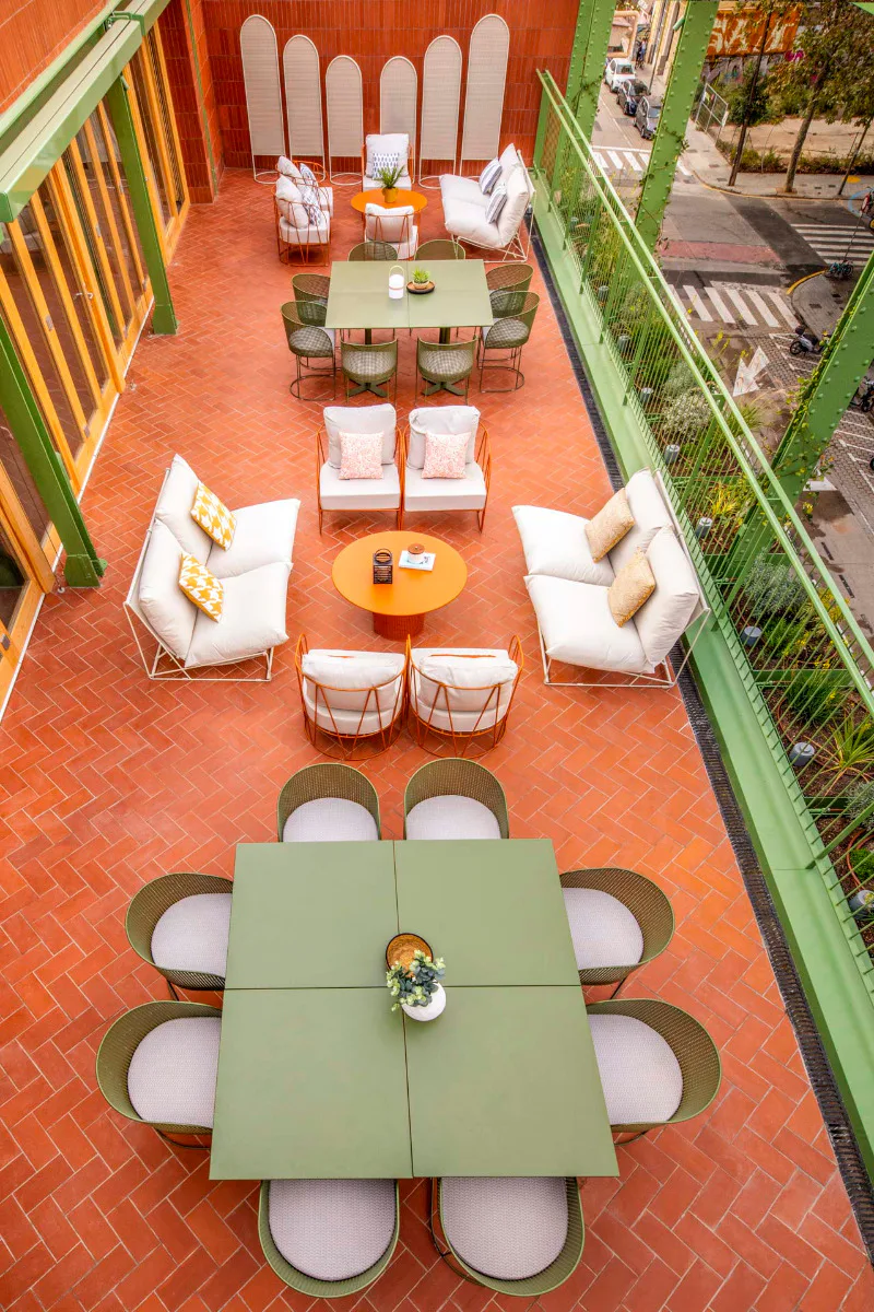 Außenbereich der Dachterrasse