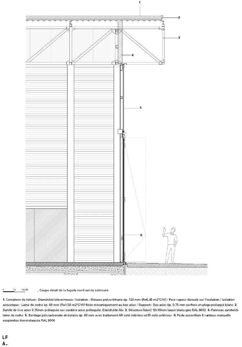 Detailschnitt Fassade, Grafik