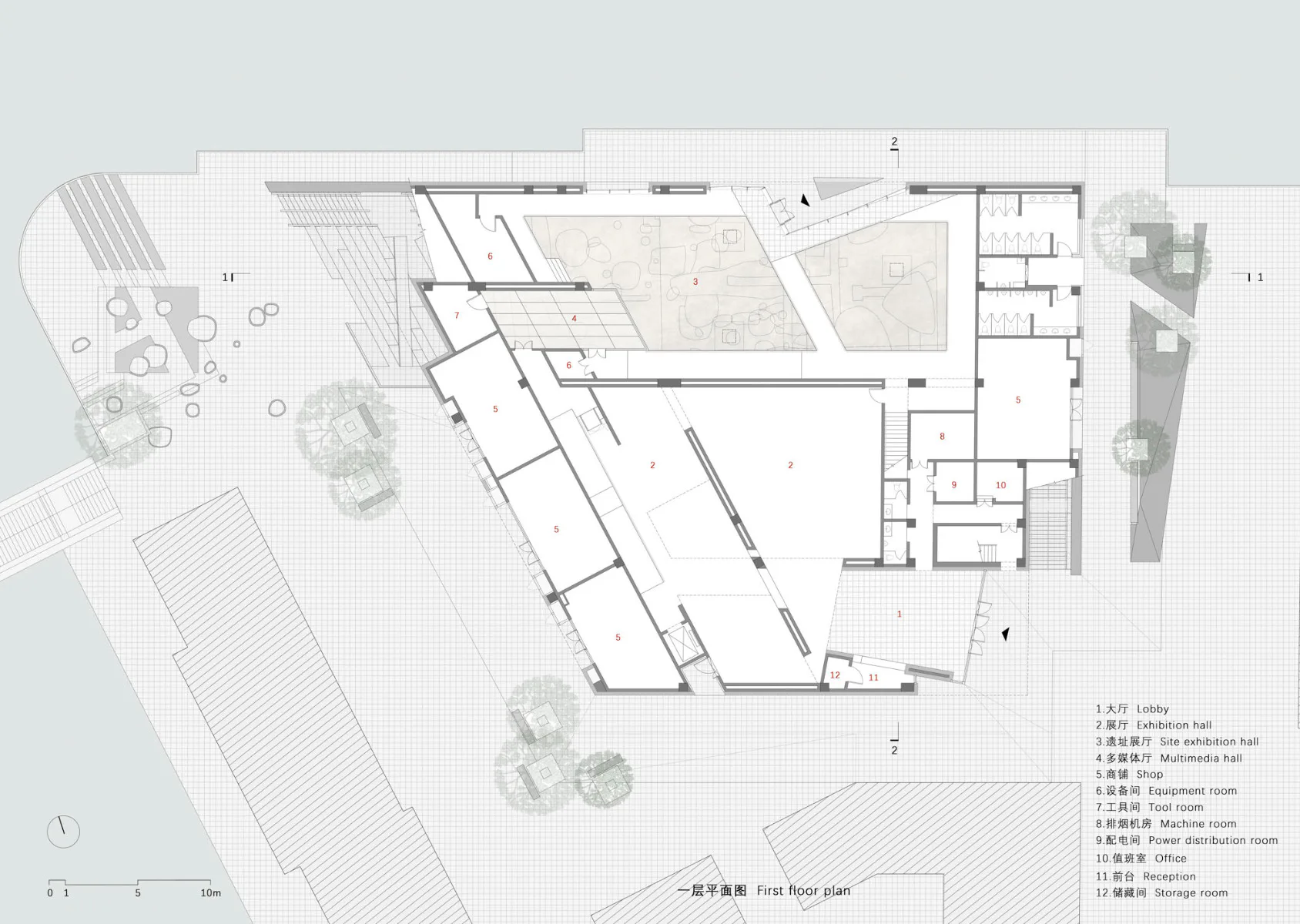 Grundriss EG, Grafik