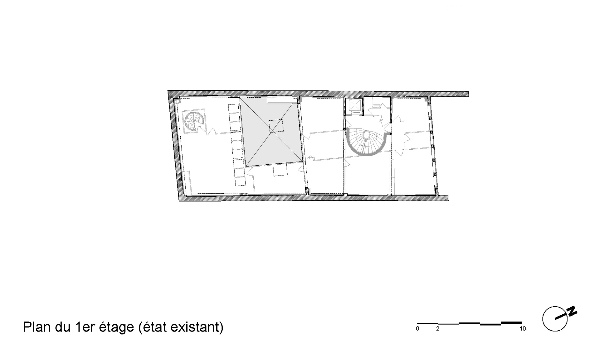 Grundriss 1. OG Bestand, Grafik