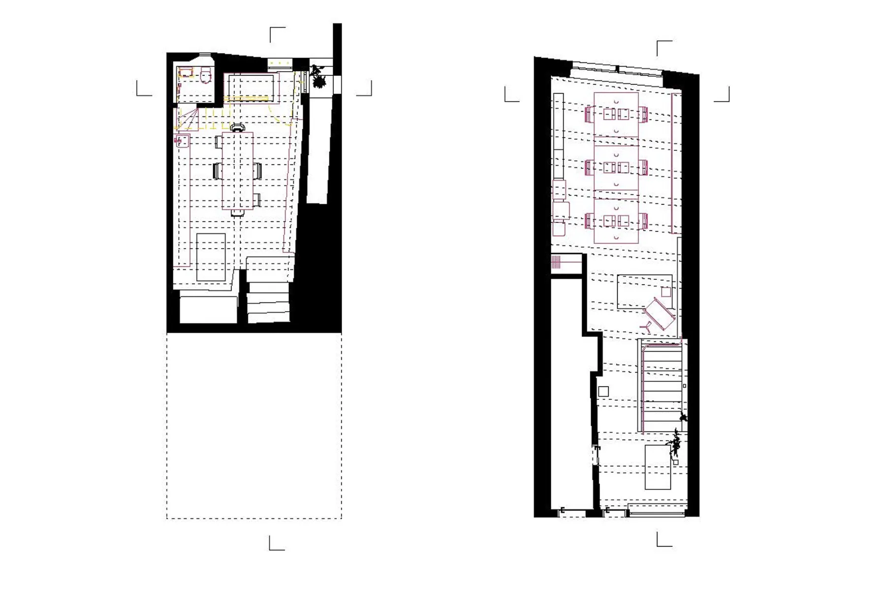 Grundrisse Untergeschoss und Erdgeschoss, Grafik