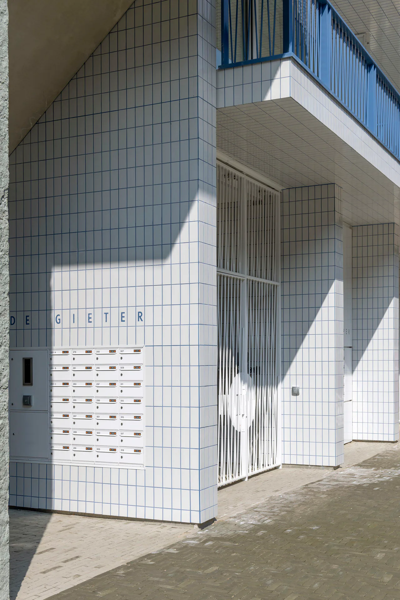 Geflieste Fassade