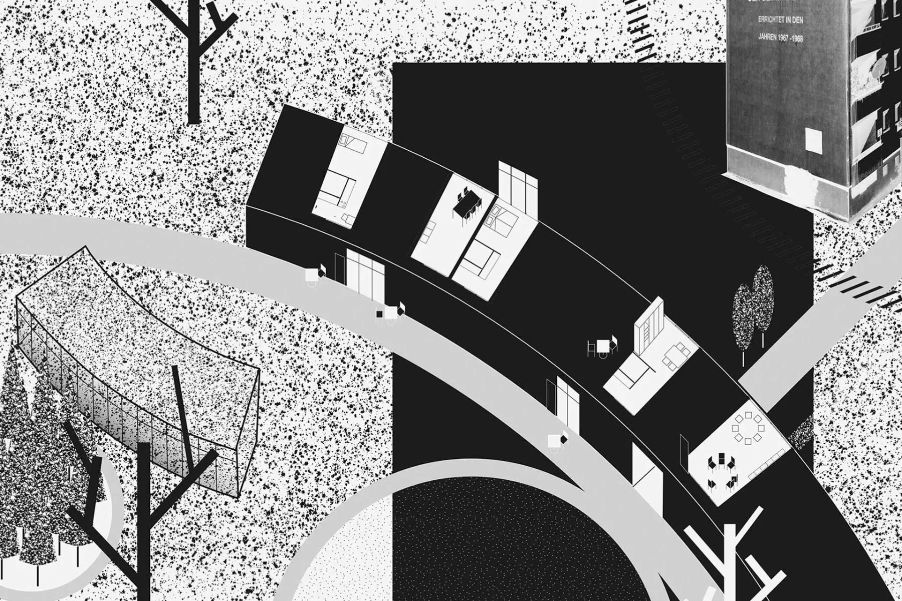 Expanded Design: Konzeptzeichnung Wunschmaschine Wohnanlage, Wien, Österreich, 2014-2016