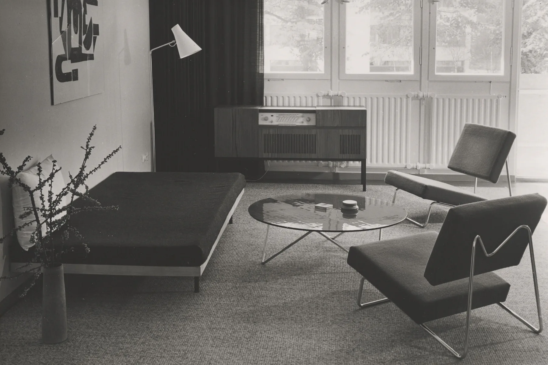 Herbert Hirche, Musterwohnung, Interbau 1957, Westberlin, (Architekt: Günther Gottwald)
