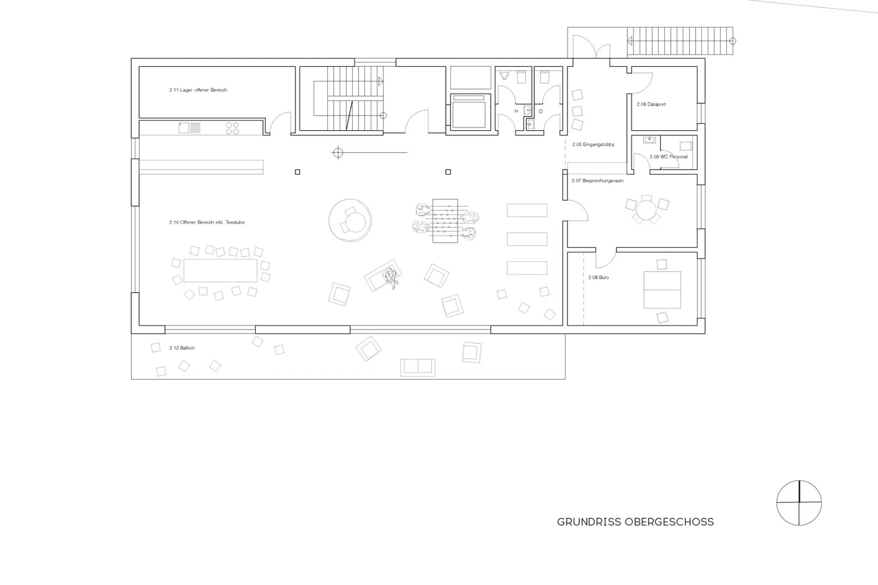 Grundriss Obergeschoss, Grafik
