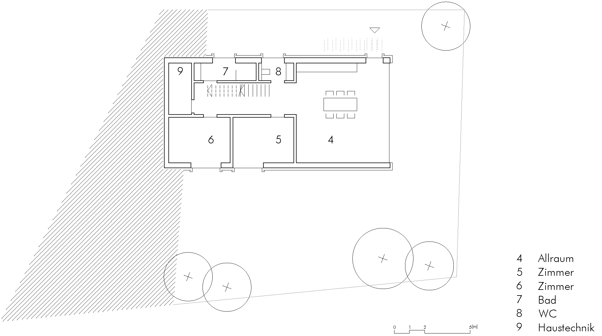 Grundriss Hanggeschoss, Grafik