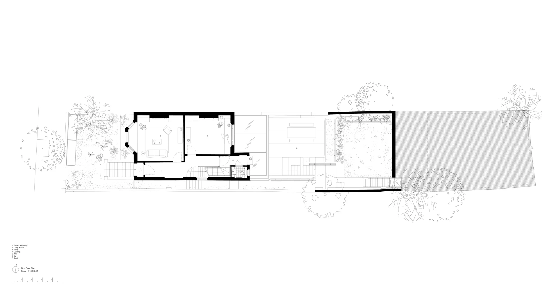 Grundriss 1. OG, Grafik