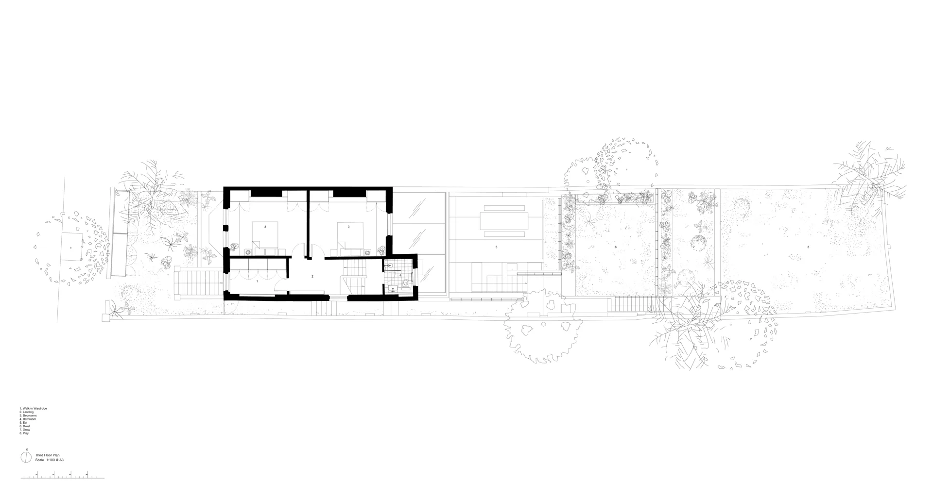 Grundriss 3. OG, Grafik