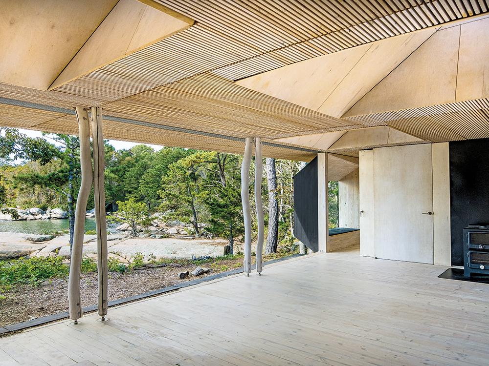 Gray Organschi Architects partnered with the Yale School of Architecture to design a research station on Horse Island off the coast of Connecticut, USA.