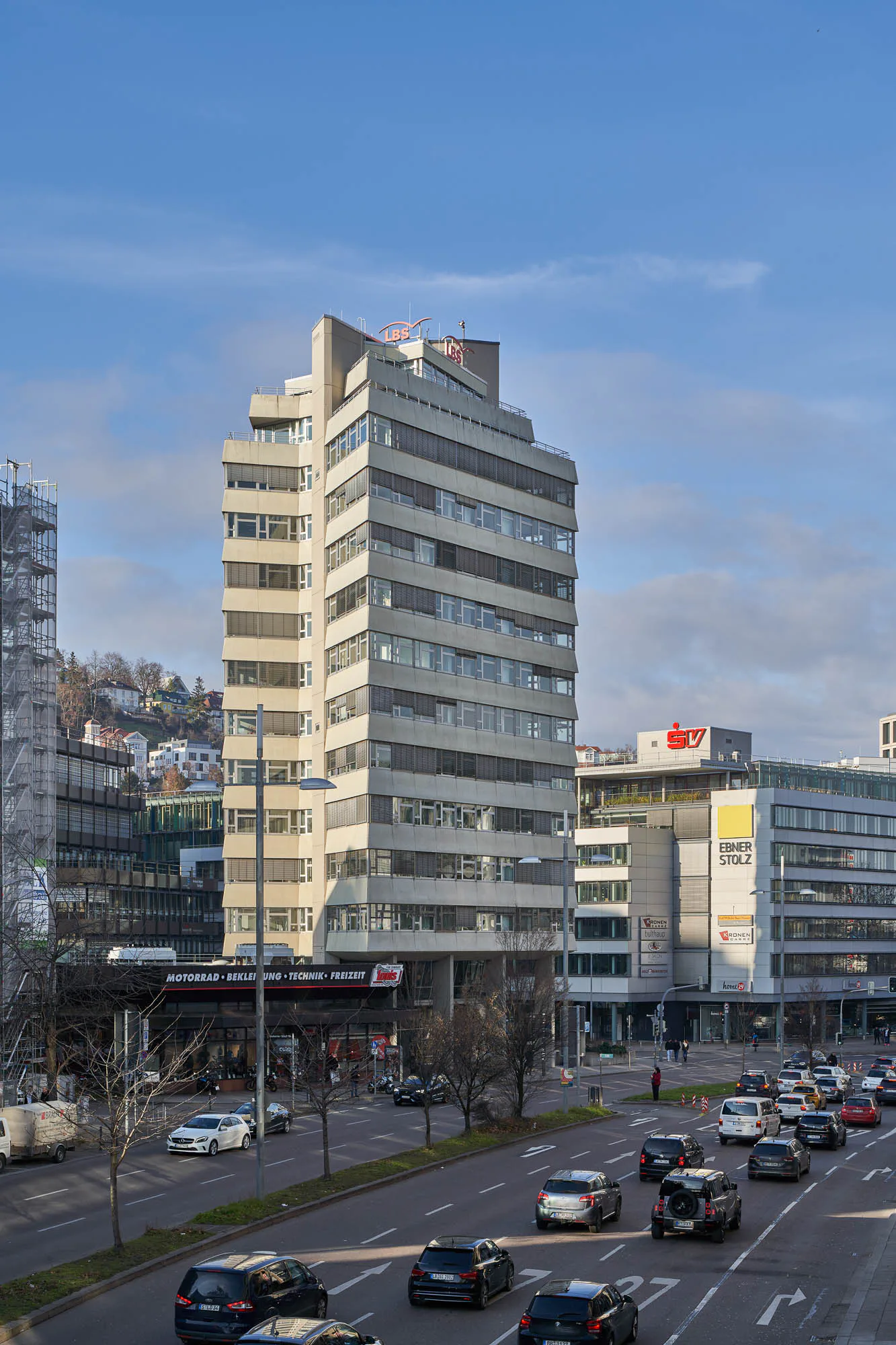 Das Hahn-Hochhaus in Stuttgart, 2023.