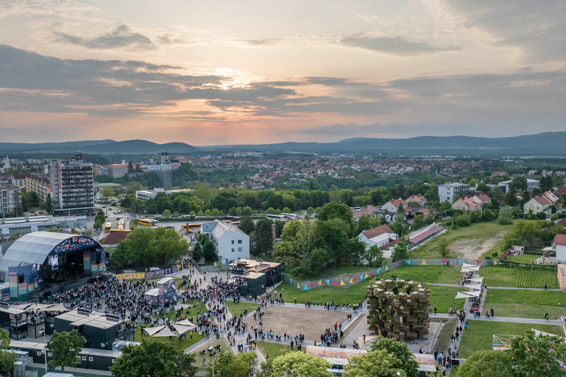 Die Installation im Rahmen der Feierlichkeiten in Veszprém