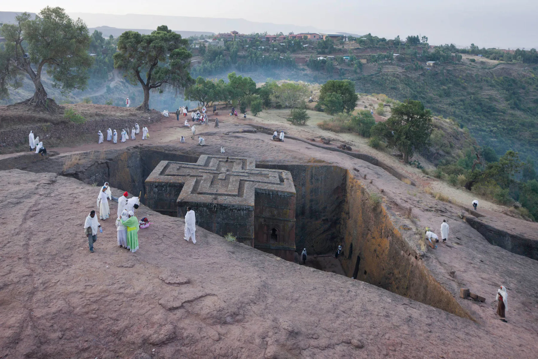 Biete Ghiorgis (Felsenkirche) in Lalibela, Äthiopien, 2012