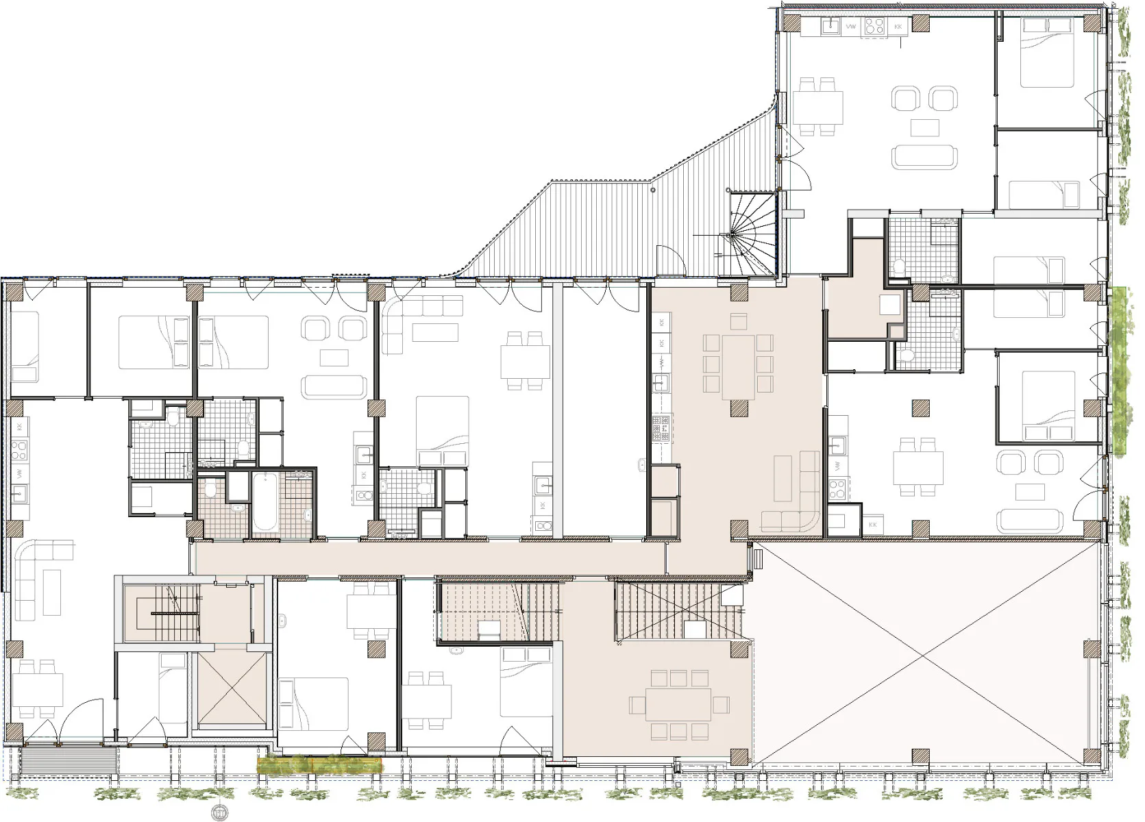 Grundriss zweites Obergeschoss, Grafik