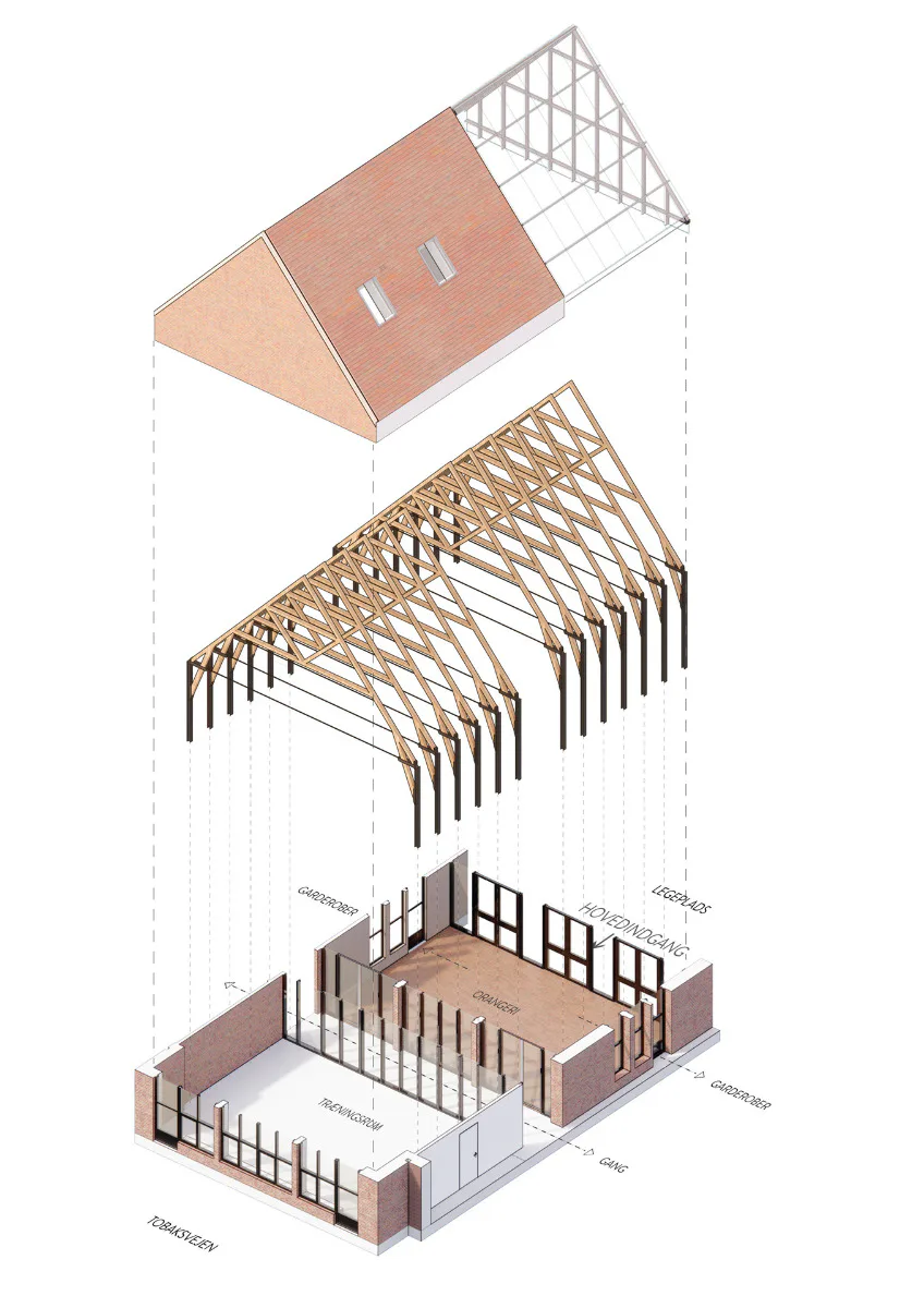 Axonometrie Orangerie, Grafik