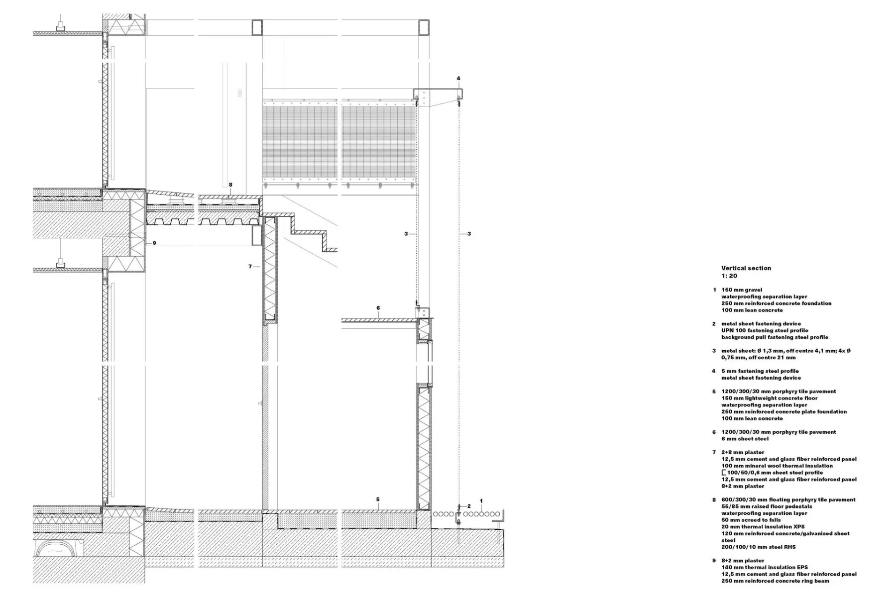 Detailschnitt 1:20, Grafik