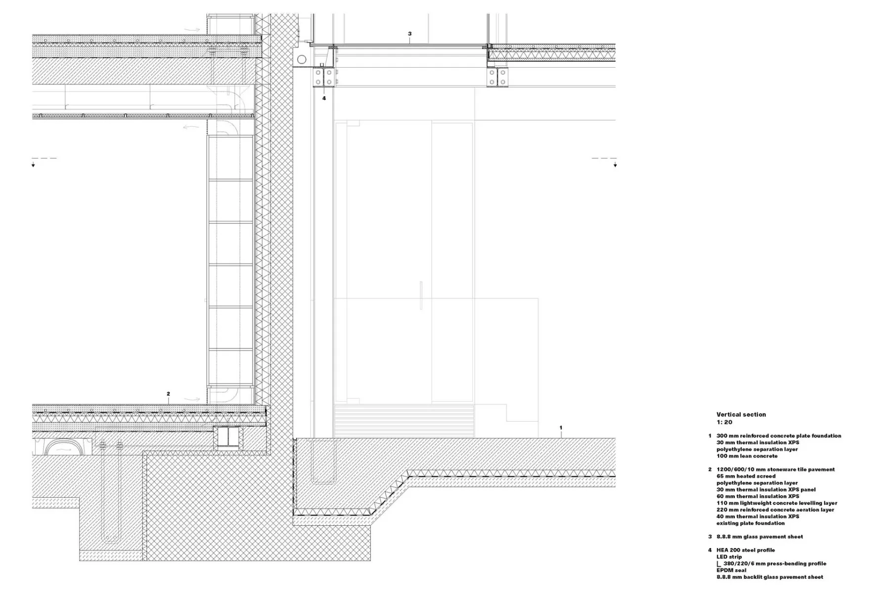 Detailschnitt 1:20, Grafik