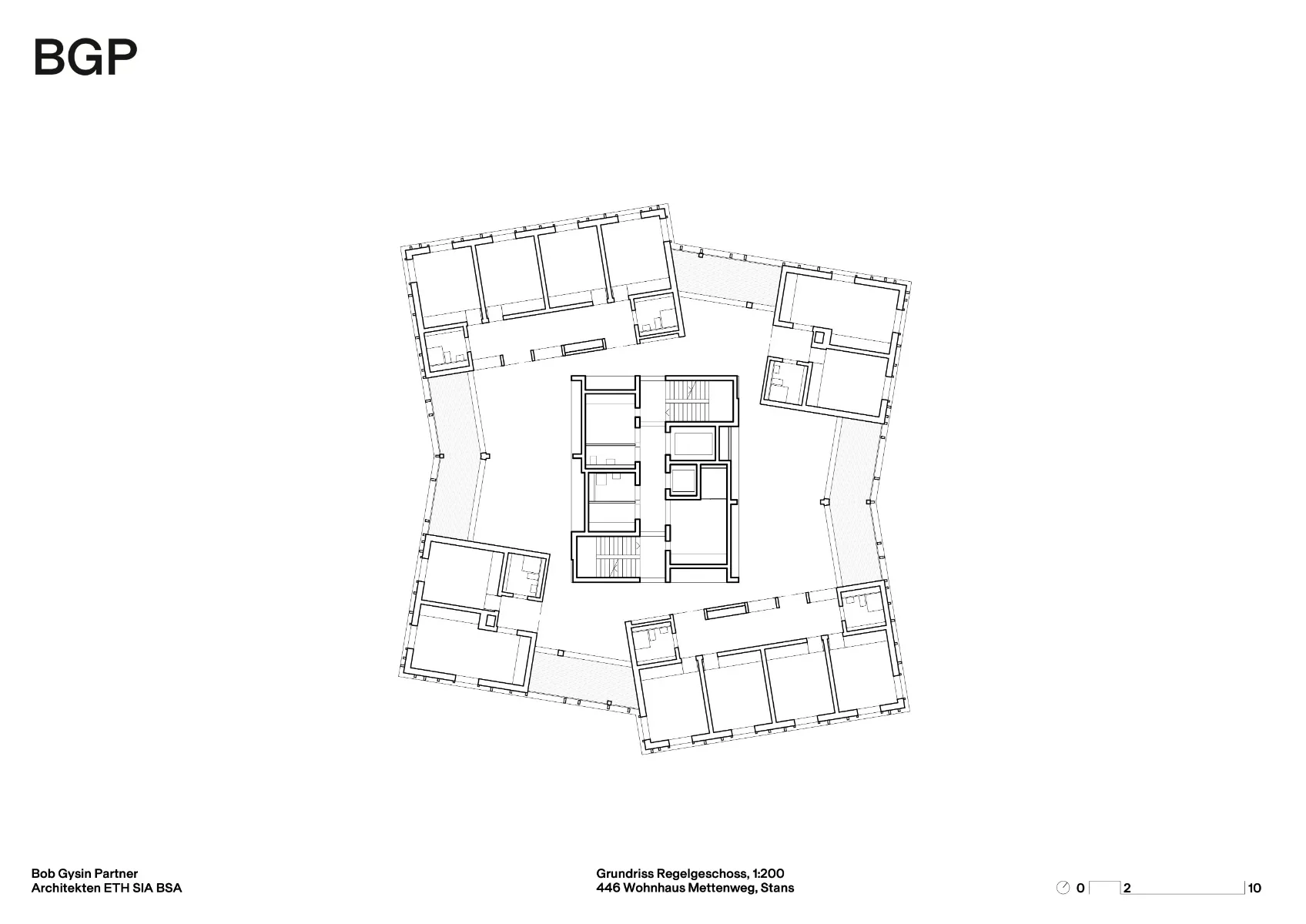Grundriss Regelgeschoss, Grafik