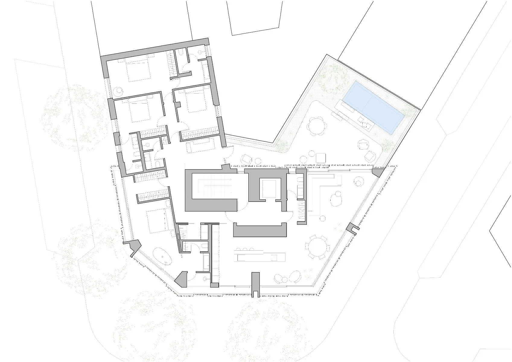 Grundriss viertes Obergeschoss, Grafik